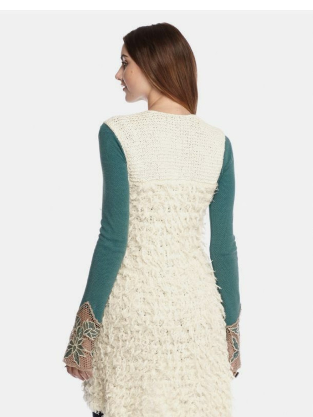 Free People White Faux-Fur Sleeveless Long Vest - Picture 3 of 16